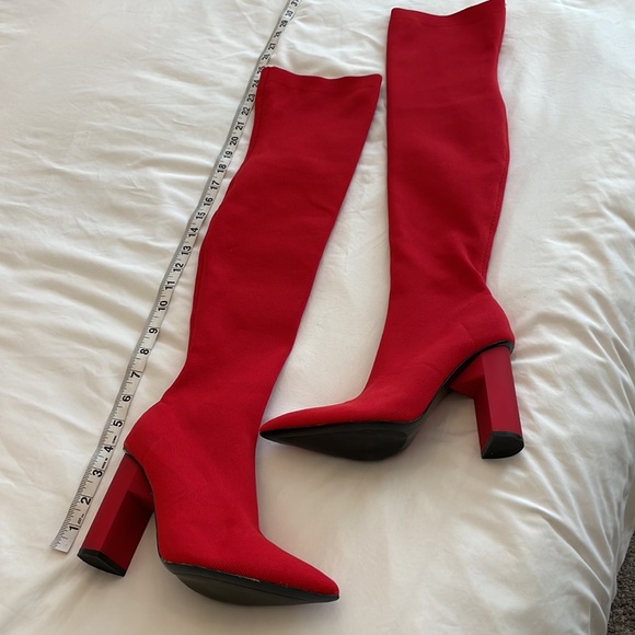 NWOB Zara red sock boots - Picture 7 of 10